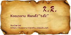 Koszoru Renátó névjegykártya