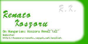 renato koszoru business card